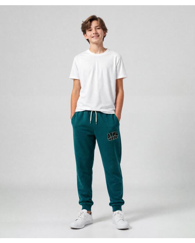 Pantalon de jogging garçon, vert sapin (KiK Grüne Jogginghose (tanne)) — KiK, produit allemand authentique au Maroc