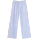 Pantalones de tela con un delicado estampado de rayas