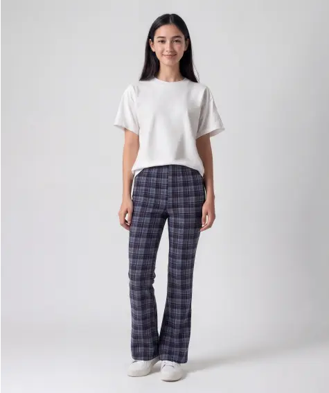 Karierte Thermo-Leggings