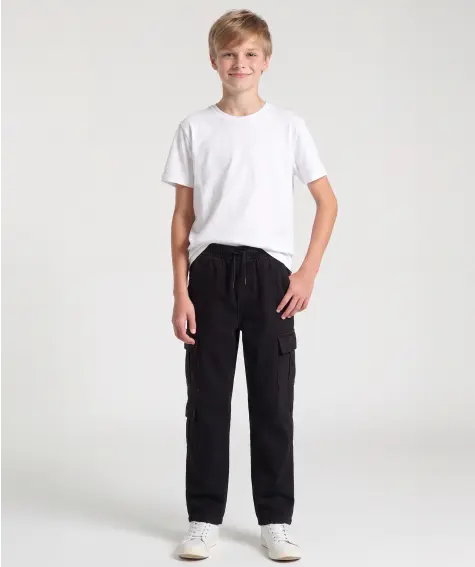 Schwarze Cargohosen