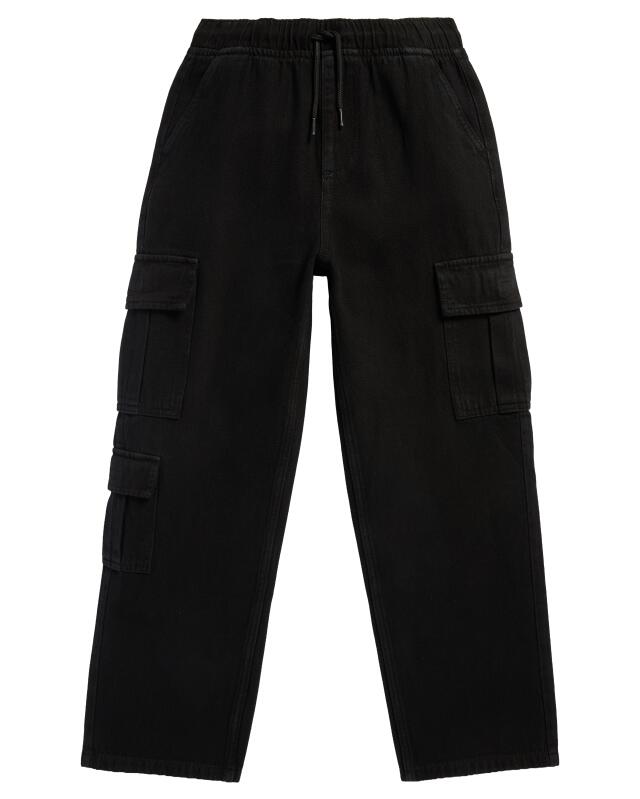 Pantalons cargo garçon, noir (KiK Schwarze Cargohosen (schwarz)) — KiK, produit allemand authentique au Maroc