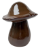 Glasierter Deko-Pilz braun