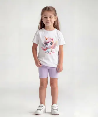 T-Shirt + Radlerhose Einhorn