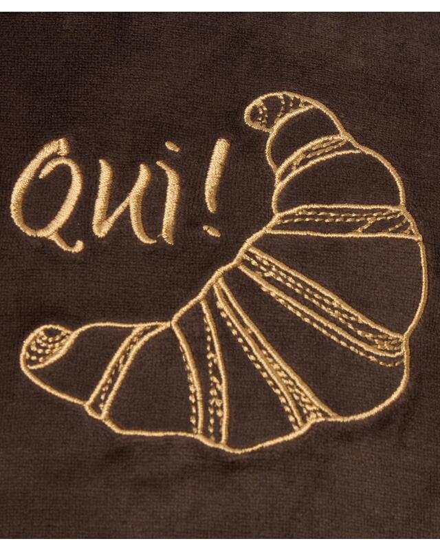 Velour pyjamas with croissant for women, brown (KiK Nicki-Pyjama Croissant (braun)) — KiK, authentic German product in Morocco