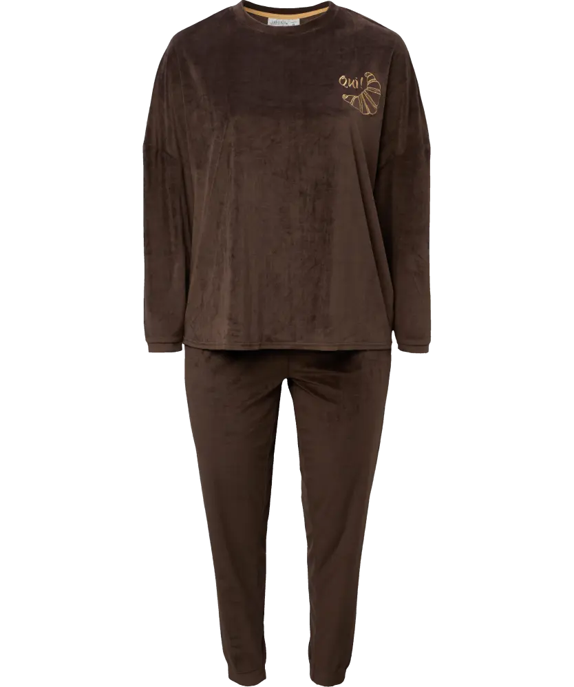 Nicki-Pyjama Croissant für Damen, braun