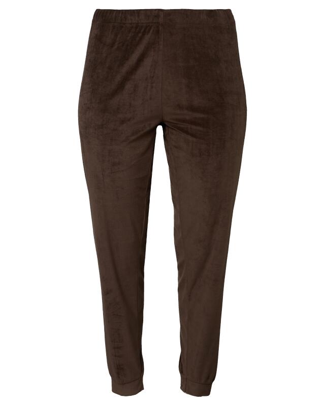 Velour pyjamas with croissant for women, brown (KiK Nicki-Pyjama Croissant (braun)) — KiK, authentic German product in Morocco
