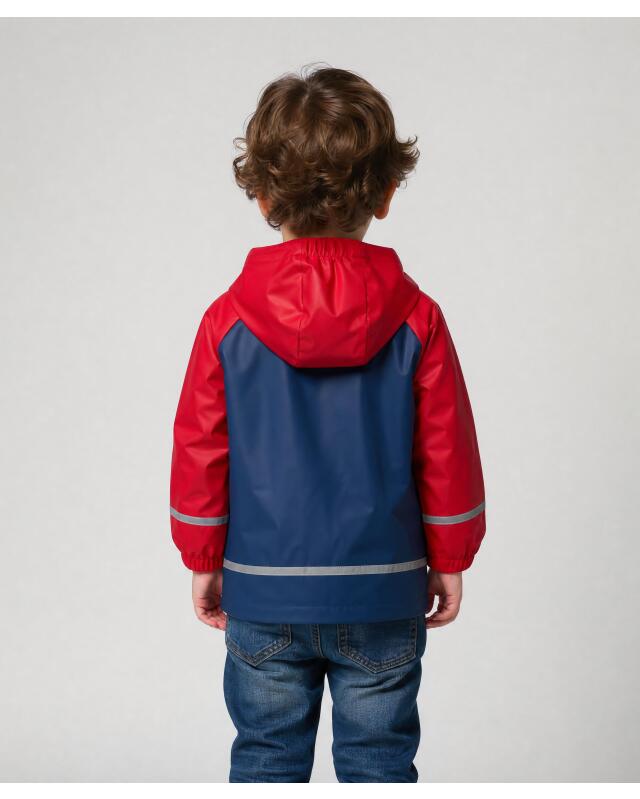 جاكيت مطر ببطانة فليس للأولاد، أحمر (KiK Regenjacke mit Innenfleece (rot)) — KiK, منتج ألماني أصلي في المغرب