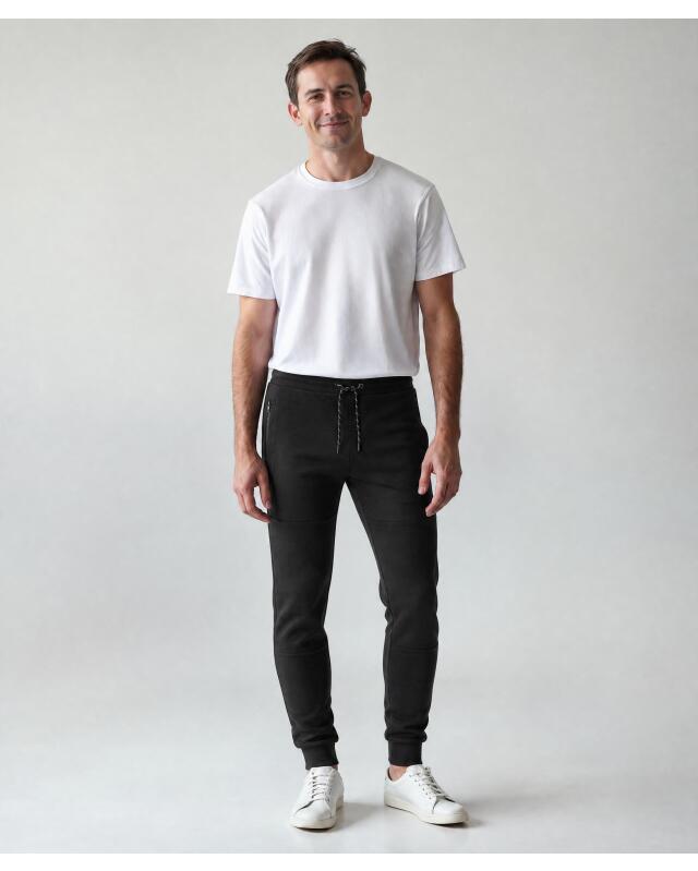 Joggers for men, black (KiK Schwarze Jogginghose (schwarz)) — KiK, authentic German product in Morocco