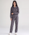 Nicki-Jacke + Nicki-Hose mit Leo-Allover-Print Leo Grau