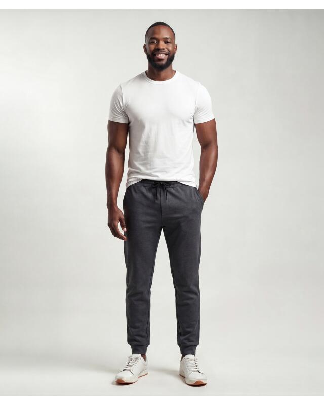سروال رياضي بتصميم تشينو بخيط تعديل للرجال، أنثراسيت (KiK Chino-Jogginghose mit Tunnelzug (anthrazit)) — KiK, منتج ألماني أصلي في المغرب