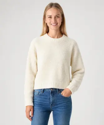 Flauschpullover in Offwhite