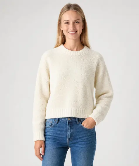 Flauschpullover in Offwhite