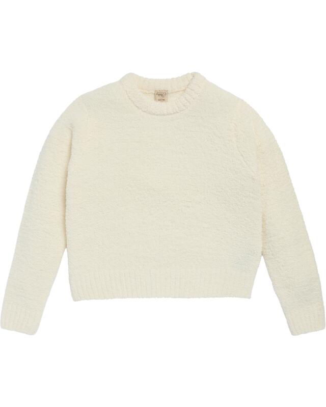 Pull moelleux fille, blanc cassé (KiK Flauschpullover in Offwhite (offwhite)) — KiK, produit allemand authentique au Maroc