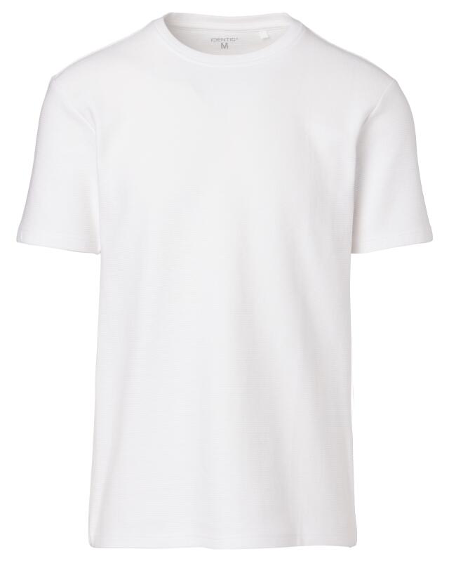T-shirt côtelé homme, blanc (KiK Geripptes T-Shirt (weiß)) — KiK, produit allemand authentique au Maroc