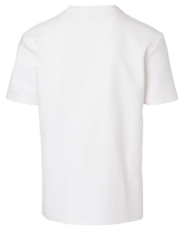 T-shirt côtelé homme, blanc (KiK Geripptes T-Shirt (weiß)) — KiK, produit allemand authentique au Maroc