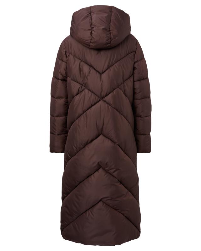 Manteau matelassé long femme, marron (KiK Langer Steppmantel (braun)) — KiK, produit allemand authentique au Maroc