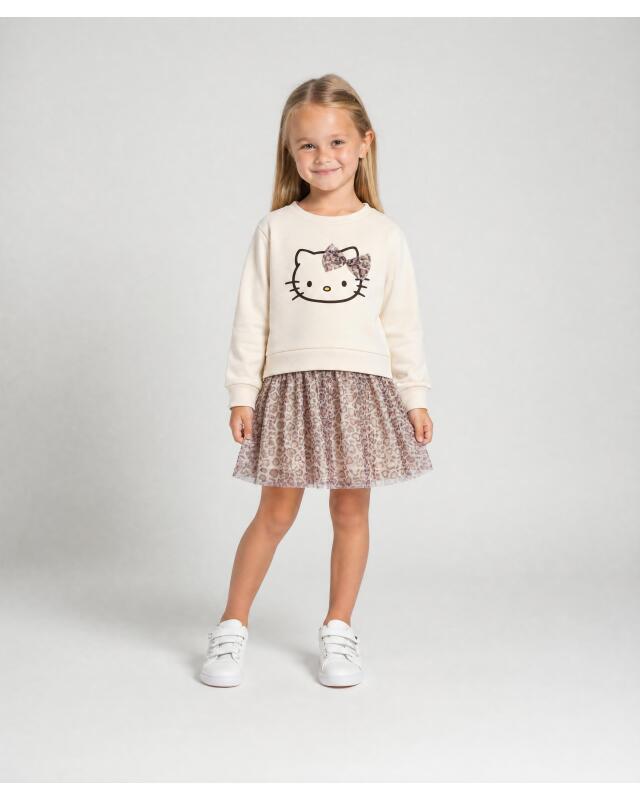 Robe à jupe en tulle fille, blanc cassé (KiK Kleid mit Tüllrock (offwhite)) — KiK, produit allemand authentique au Maroc