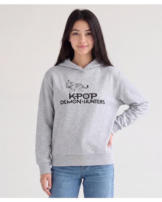 سويت شيرت KPop Demon Hunters للبنات، رمادي مبرقش (KiK KPop Demon Hunters Sweatshirt (grau melange)) — KiK, منتج ألماني أصلي في المغرب