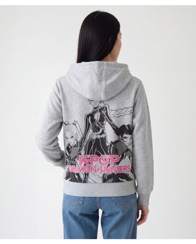 سويت شيرت KPop Demon Hunters للبنات، رمادي مبرقش (KiK KPop Demon Hunters Sweatshirt (grau melange)) — KiK, منتج ألماني أصلي في المغرب