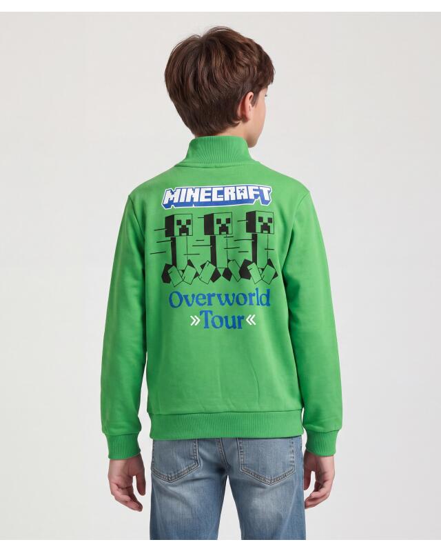 Sweatshirt with stand-up collar for boys, green (KiK Sweatshirt mit Stehkragen (grün)) — KiK, authentic German product in Morocco