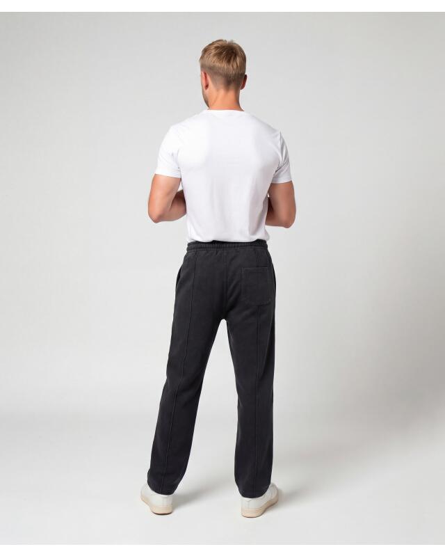 Acid-wash joggers for men, black (KiK Jogginghose Acid-washed (schwarz)) — KiK, authentic German product in Morocco