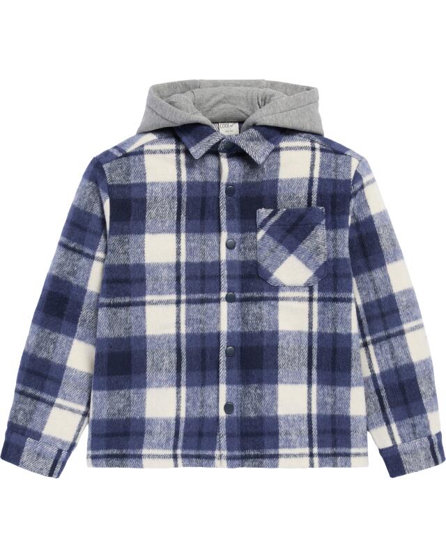 Checked flannel shirt for boys, blue checked (KiK Kariertes Flanellhemd (blau kariert)) — KiK, authentic German product in Morocco