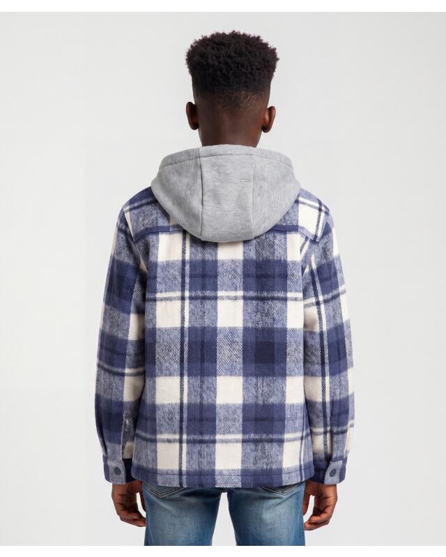 Checked flannel shirt for boys, blue checked (KiK Kariertes Flanellhemd (blau kariert)) — KiK, authentic German product in Morocco