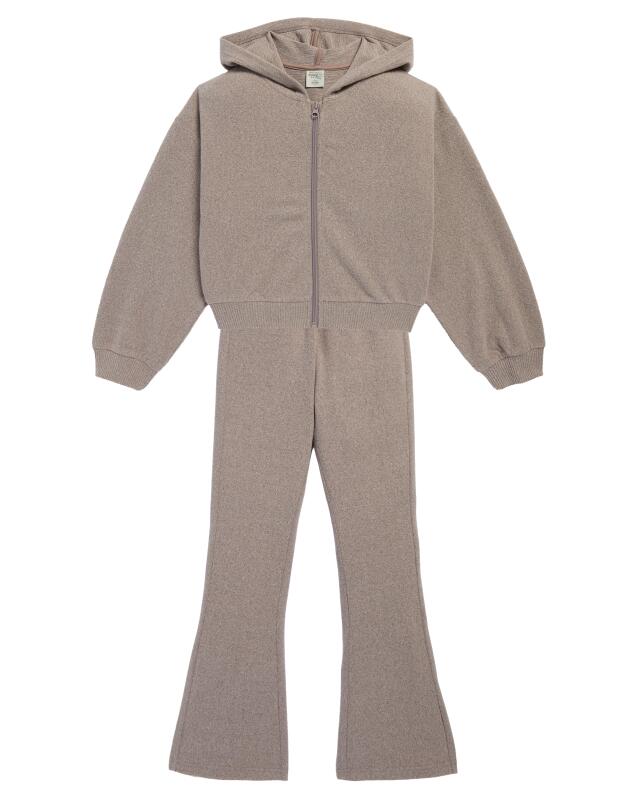 Marl jacket + trousers for girls, beige marl (KiK Jacke + Hose in Melange (Beige melange)) — KiK, authentic German product in Morocco