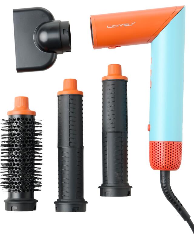 Waves hot air multi-styler for women, blue (KiK Waves Warmluft-Multistyler (blau)) — KiK, authentic German product in Morocco