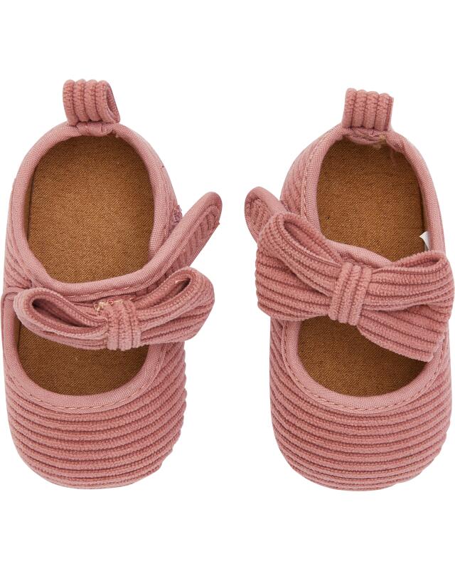 حذاء باليرينا من الكوردروي للرضيعة، وردي قديم (KiK Ballerinas aus Cord (altrosa)) — KiK, منتج ألماني أصلي في المغرب