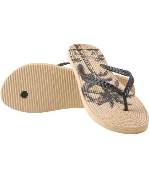 Slippers in raffiagelook