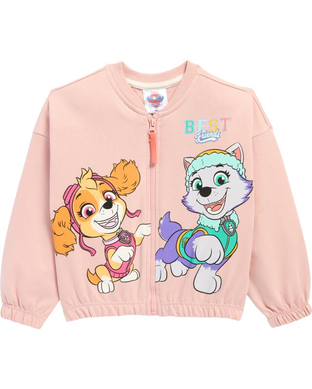 Veste sweat zippée fille, vieux rose — KiK, produit allemand authentique au Maroc