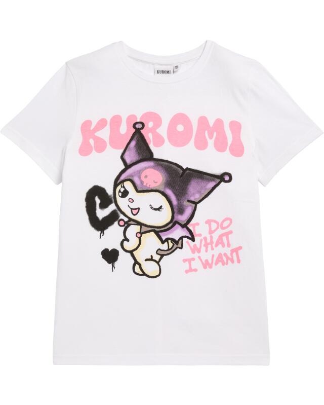 Kuromi T-shirt for girls, white (KiK Kuromi T-Shirt (weiß)) — KiK, authentic German product in Morocco