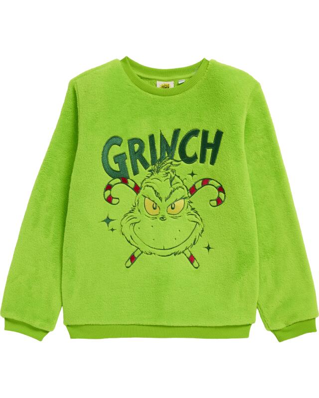 Fluffy Christmas jumper for boys, lime (KiK Flauschpullover Weihnachten (limette)) — KiK, authentic German product in Morocco