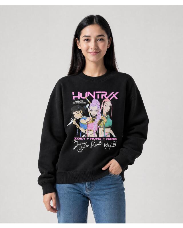 سويت شيرت KPop Demon Hunters للبنات، أسود (KiK KPop Demon Hunters Sweatshirt (schwarz)) — KiK, منتج ألماني أصلي في المغرب