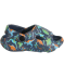 Clog-Slipper Dinos dunkelblau bedruckt