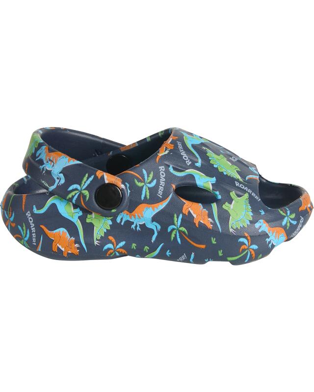 Clogs à dinosaures garçon, bleu marine imprimé — KiK, produit allemand authentique au Maroc