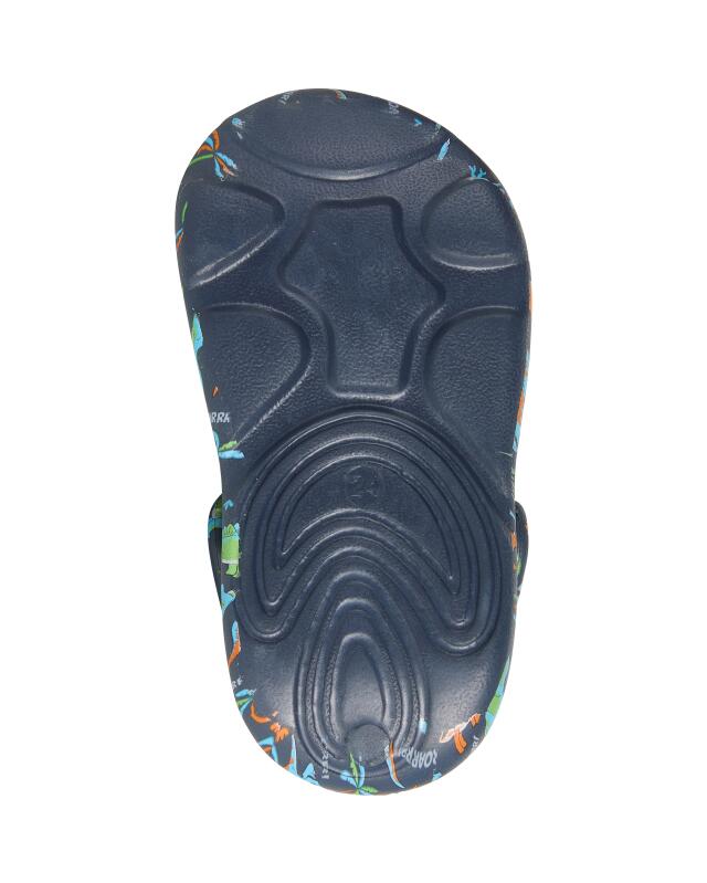Clogs à dinosaures garçon, bleu marine imprimé (KiK Clog-Slipper Dinos (dunkelblau bedruckt)) — KiK, produit allemand authentique au Maroc