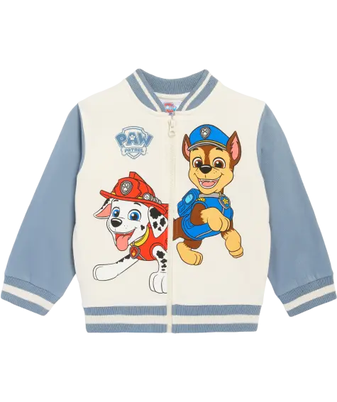 Sweatjacke mit Kontrastärmeln