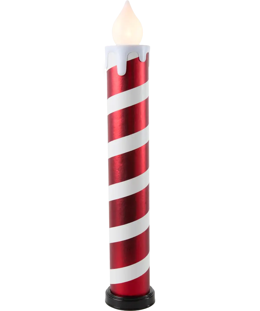 LED-Kerze Weihnachten, rot/weiß