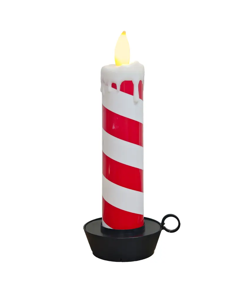 LED-Kerze Weihnachten, rot/weiß