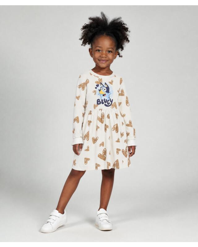 Long-sleeve dress for girls, off-white (KiK Langarm-Kleid (offwhite)) — KiK, authentic German product in Morocco