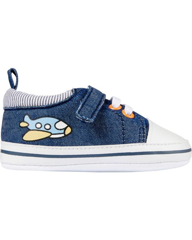 Chaussures effet jean bébé garçon, jean foncé (KiK Jungen Schuhe in Jeansoptik (jeansblau dunkel)) — KiK, produit allemand authentique au Maroc