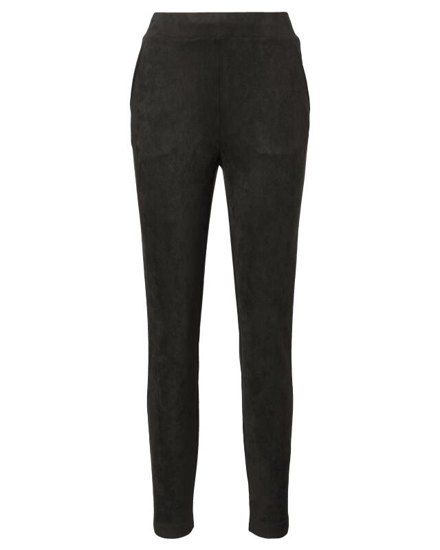 Faux suede trousers for women, black (KiK Hose in Wildlederoptik (schwarz)) — KiK, authentic German product in Morocco