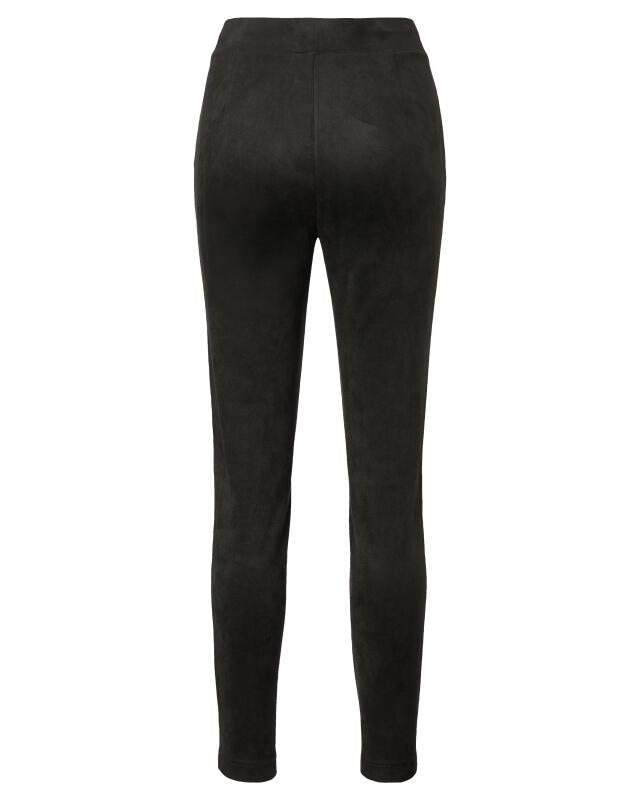 Faux suede trousers for women, black (KiK Hose in Wildlederoptik (schwarz)) — KiK, authentic German product in Morocco