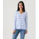 Feinstrickpullover mit Streifenmuster