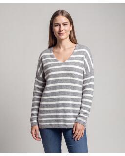 gris chiné/blanc