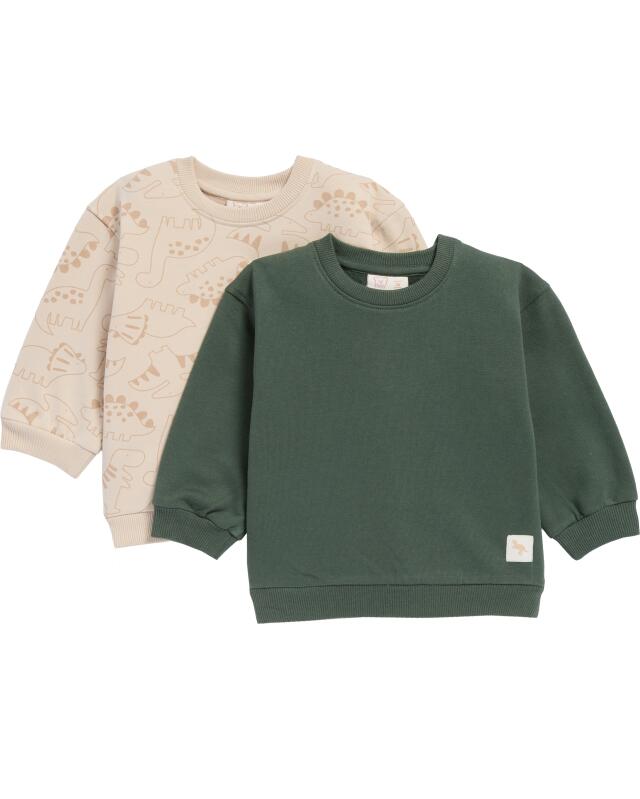 سويت شيرتات بنقشة الديناصورات للرضيع، أخضر غامق (KiK Sweatshirts Dinos (dunkelgrün)) — KiK, منتج ألماني أصلي في المغرب