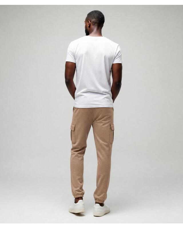 Joggers with cargo pockets for men, light brown (KiK Jogginghose mit Cargotaschen (hellbraun)) — KiK, authentic German product in Morocco