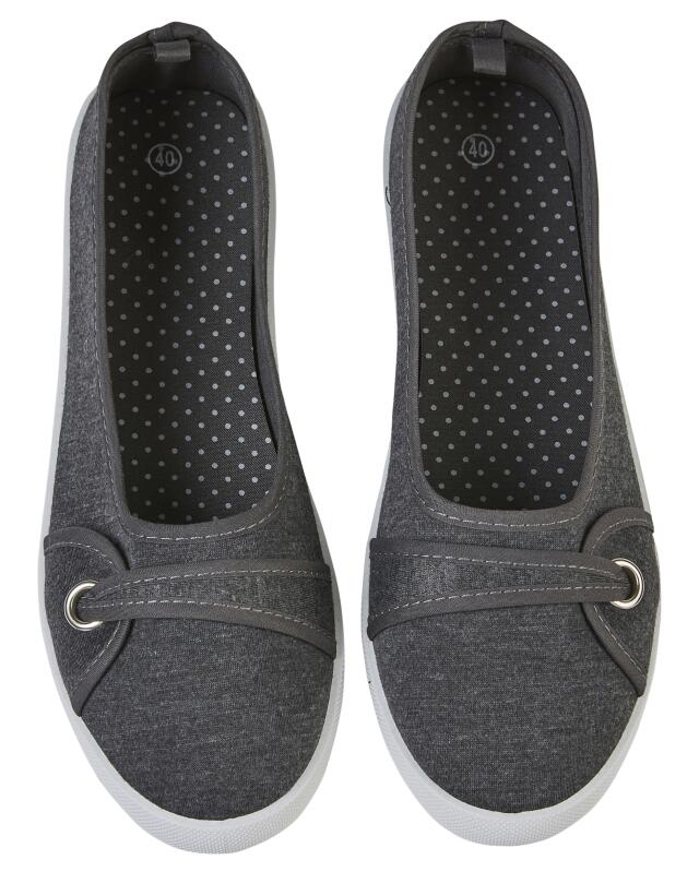 Baskets slip-on femme, gris chiné (KiK Slip-ons (grau melange)) — KiK, produit allemand authentique au Maroc